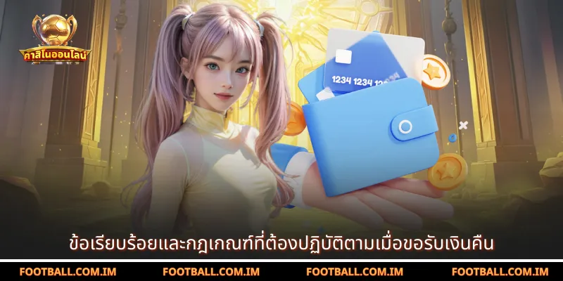 ข้อเรียบร้อยและกฎเกณฑ์ที่ต้องปฏิบัติตามเมื่อขอรับเงินคืน