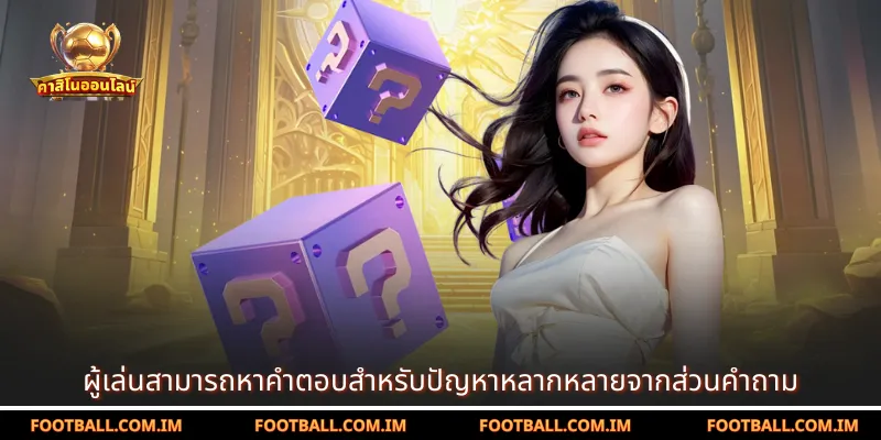 ผู้เล่นสามารถหาคำตอบสำหรับปัญหาหลากหลายจากส่วนคำถาม